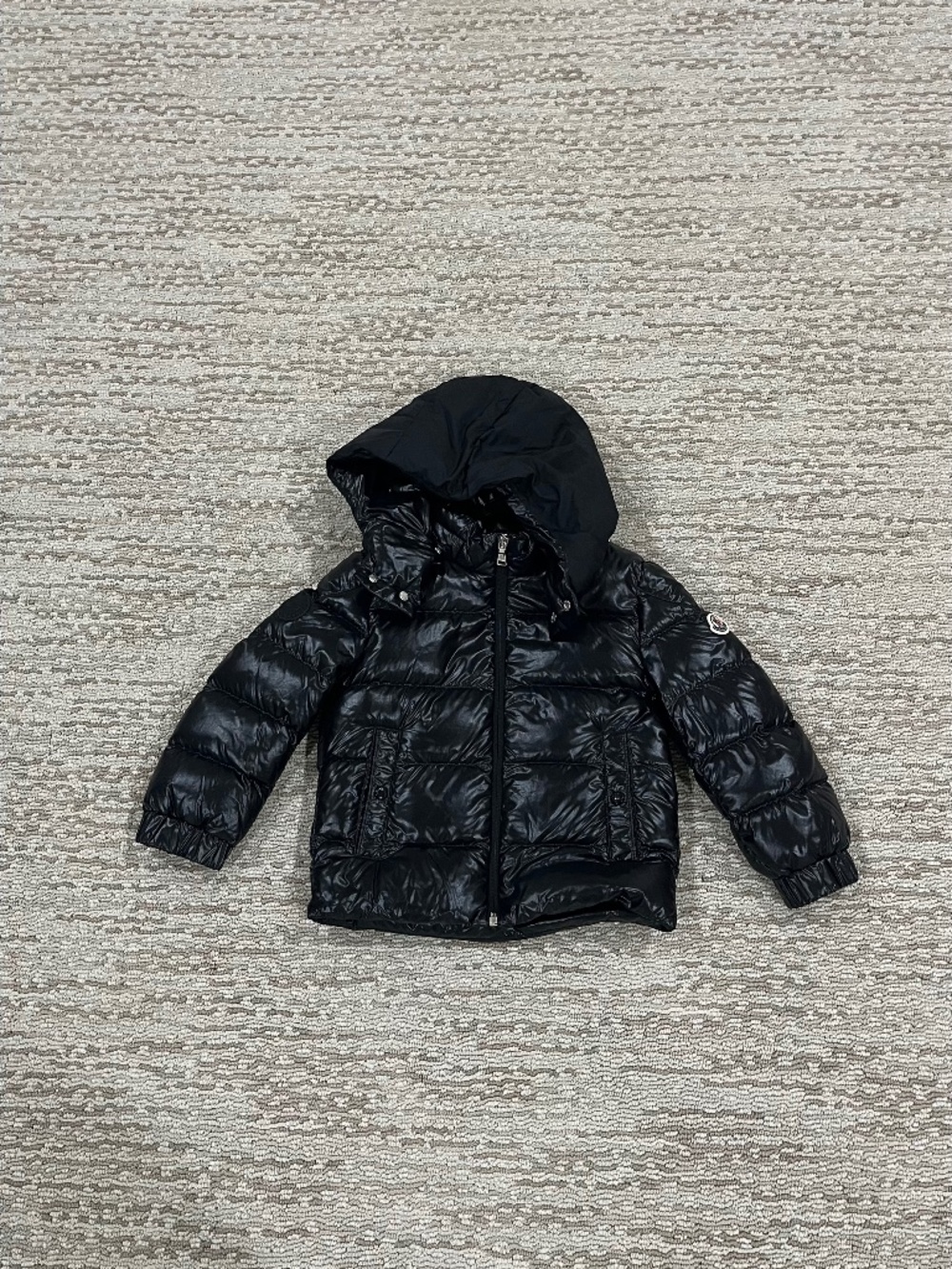 Moncler Enfant X Marvel Spider-Man down jacket in black